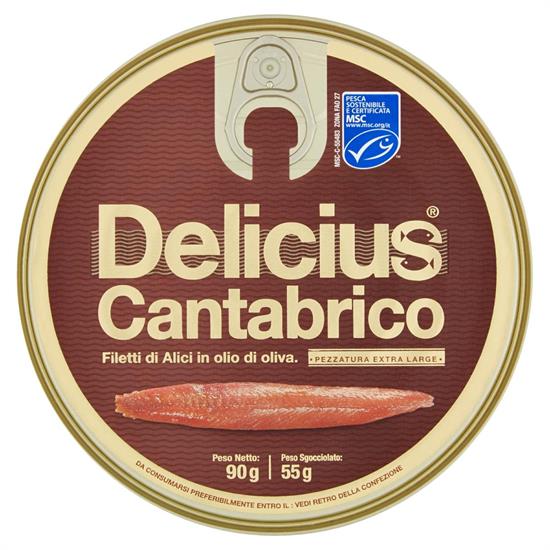 DELICIUS CANTABRICO FILETTI DI ALICI IN OLIO DI OLIVA GR.90